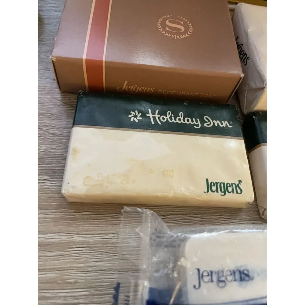 Vintage Jergens Bar Soap Lot 5‎ piece Hotel Size Mixed x 4 Full Size Mild x 1